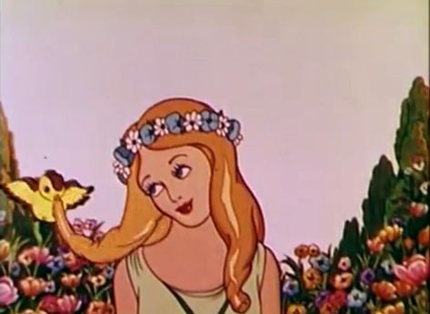 Old Fashion Vibes on Instagram: “The goddess of Spring (1934)  When The Goddess of Spring was produced, it was an important stepping stone in the advancement of animation.…” The Goddess Of Spring, Spring Cartoon, Goddess Of Spring, Romantic Aesthetic, Fashion Vibes, Snow White And The Seven Dwarfs, The Seven Dwarfs, Seven Dwarfs, Stepping Stone