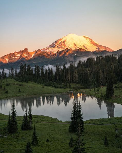 Mini Guide to Mount Rainier National Park✨ 📍SAVE to plan your visit to Mount Rainier National Park ✨Permits - You must get a timed entry reservation in advance if entering through the Paradise or Sunrise entrances between 7AM and 3PM ✨Best Viewpoints - Tipsoo Lake (pic 1) - Sunrise Point - Reflection Lake - Paradise Visitor Center ✨Best Day Hikes - Skyline Trail- 6 miles, difficult - High Lakes Loop- 3.2 miles, moderate - Mount Fremont Lookout Tower- 5.7 miles, moderate - Naches Peak Lo... Mount Aspiring National Park, My Rainier National Park, Tipsoo Lake, Rainy Photos, Washington Trip, Mt Rainier National Park, Lookout Tower, National Parks Photography, Friends Images