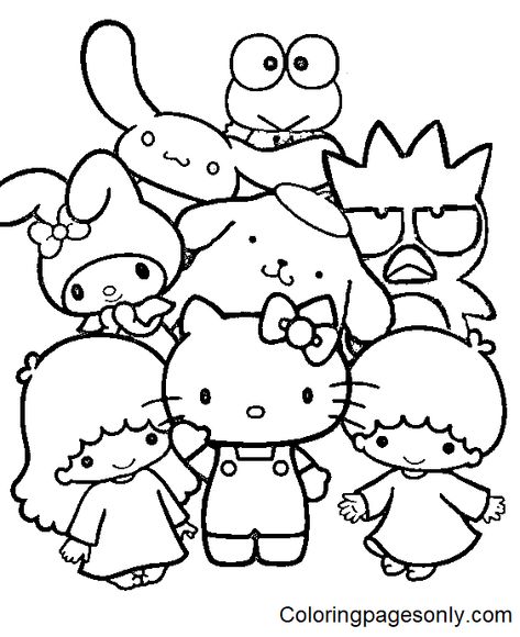 Bring your favorite Sanrio characters to life with these free printable coloring pages! Perfect for kids of all ages, these pages are a fun and creative way to spend a rainy day.
 
 
 
 Download your free Sanrio coloring pages today!
 
 #sanrio #coloringpages #free #printable #kids #art Sanrio Characters Coloring Pages Free Printable, Sanrio Characters Coloring Pages, Sanrio Coloring, Hello Kitty Colouring Pages, Family Coloring Pages, Hello Kitty Coloring, Princess Coloring Pages, Hello Kitty Halloween, My Little Pony Drawing