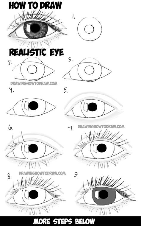 How to Draw Realistic Eyes with Step by Step Drawing Tutorial in Easy Steps Easy Eye Drawing, Beautiful Pencil Drawings, How To Draw Realistic, Realistic Eyes, Realistic Eye Drawing, Easy Drawing Steps, Draw Realistic, How To Draw Steps, Eye Drawing Tutorials