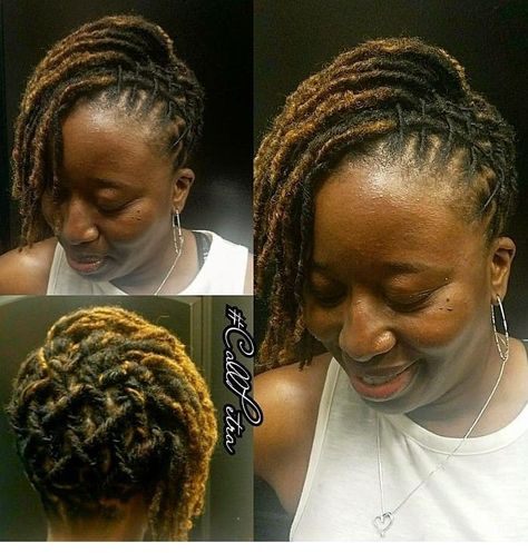 Alopecia Loc Hairstyles, Black Hair Ponytail Hairstyles, Black Hair Ponytail, Pretty Updos, Dreads Short Hair, Church Hair, Loc Care, Hair And Skin Vitamins, Dreadlocks Styles