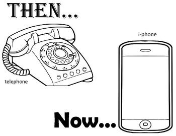 Technology, then and now. Old phone vs new i phone Old Technology Vs New Technology, Primary Sources Activities, Abc Activity, Technology Lesson, Famous Inventors, Old Vs New, Phone Technology, Communication Activities, Social Skills For Kids