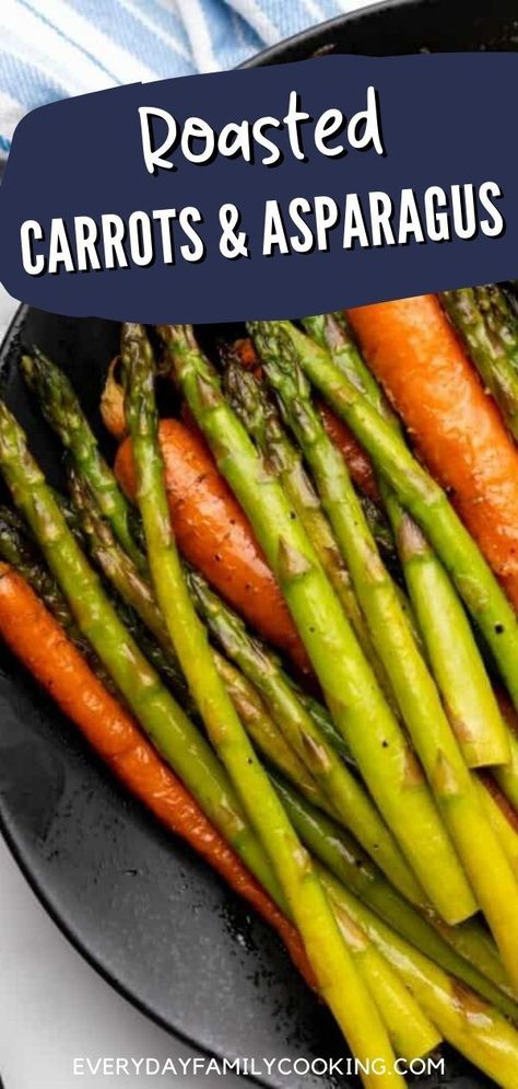 Sides For Easter Dinner, Sides For Easter, Easy Vegetable Sides, Roasted Carrots And Asparagus, Carrots And Asparagus, Easter Side Dish, Asparagus Side Dish, Asparagus Recipes Roasted, Dinner Party Dishes