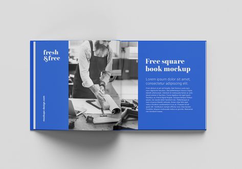 Free square book mockup on Behance Book Mockup Free, Coffee Table Book Design, Square Magazine, Indesign Layout, Photobook Layout, Presentation Board Design, Book Mockup, Square Brochures, Magazine Mockup