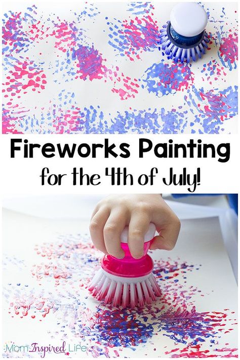 You kids will absolutely love this painting fireworks craft! It is perfect for the 4th of July, but would also be fun for New Year's Eve. Set it up at your 4th of July BBQ this summer and keep the kids busy! Painting Fireworks, Fireworks Painting, Fireworks Craft For Kids, Firework Painting, Fourth Of July Crafts For Kids, Fireworks Craft, Hiking Tattoo, 4th July Crafts, Summer Hiking