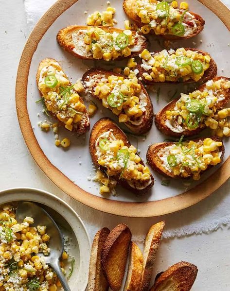 22 Easy Bruschetta Recipe Ideas to Try at Home - PureWow Easy Bruschetta Recipe, Easy Bruschetta, Spoon Fork Bacon, Crostini Recipes, Bruschetta Recipe, Summer Appetizer, Entertaining Recipes, Spoon Fork, Yummy Snacks