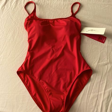 Gottex Contour Size 10 In Red Bathing Suits Red, Red Swimsuit Aesthetic, Red Bathing Suit, Swimsuit Aesthetic, Bathing Suit One Piece, Red Bathing Suits, Bathing Suits One Piece, Red Swimsuit, Clay Bead