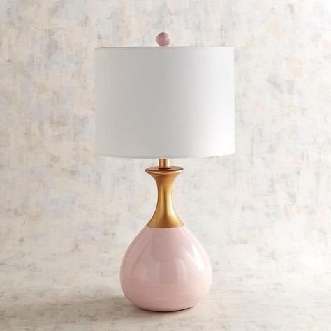 Genie Pink Gold Curvy Table Lamp Gold Lamp Shades, Flamingo Lights, Glam Table, Pink Lamp, Genie Lamp, Pink Table Lamp, Table Lamps Living Room, Gold Lamp, Art Deco Table