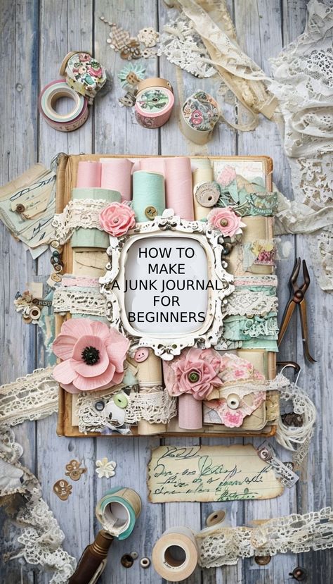 Discover the art of junk journaling! 📚✂️ Learn how to create your own unique journal with our step-by-step guide. Perfect for beginners and craft enthusiasts alike How To Make A Junk Journal Step By Step, Beginner Junk Journal, Modern Junk Journal Pages Ideas Layout, How To Make A Junk Journal, Junk Journal Themes Ideas, Junk Journal Spreads, Junk Journaling Ideas, Junk Journal Inspiration, Journal Key