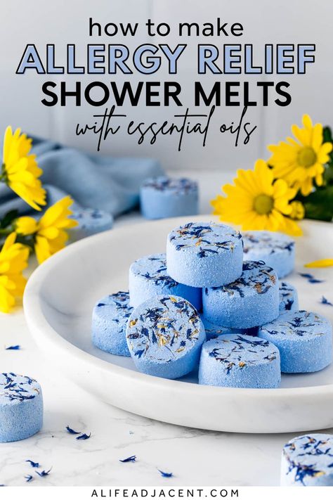 Shower Steamers Diy, Shower Melts, Organizator Grafic, Bombe Recipe, Herbal Recipes, Diy Shower, Allergy Relief, Homemade Soap Recipes, Homemade Bath Products