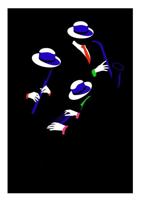 Space Fox Art, Malika Favre Illustration, Negative Space Artwork, Jazz Illustration, Jazz Quotes, Jazz Music Art, Jazz Posters, Jazz Festival Poster, Negative Space Art