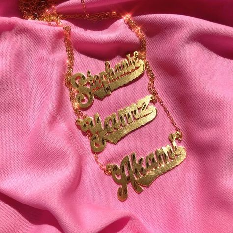 Nameplate Necklace, Name Plate, The Photo, Click The Link, Piercings, Tap, The Selection, Gold Plate, Plating