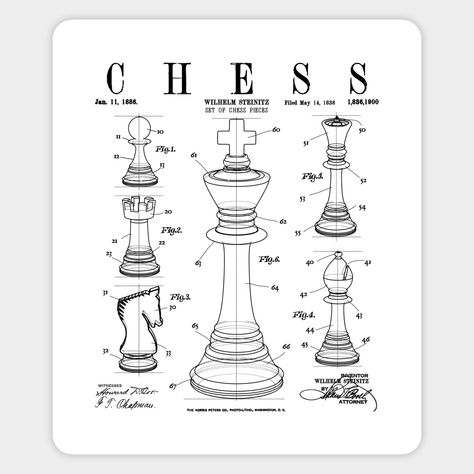 Chess Tattoo, Chess Shirts, Chess King, Patent Application, Chess Club, Printed Magnets, Disney Posters, Creative Graphics, Patent Drawing