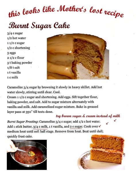 Burnt Sugar Cake | Burnt sugar cake, Cake recipes, Bread recipes sweet Burnt Cinnamon Cake, Burnt Sugar Frosting, Burnt Sugar Cake Recipe, Caramel Cake Filling, Burnt Sugar Cake, Homemade Spice Cake, Baking Deserts, Scrumdiddlyumptious Recipes, Christmas Sweet Recipes