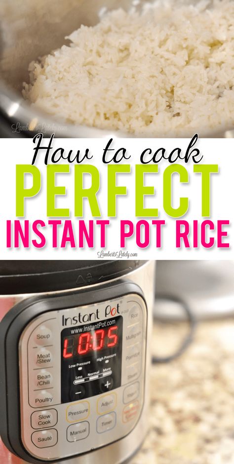 Pot Rice Recipe, Instant Pot Rice, Instant Pot Freezer, Instant Pot Freezer Meals, Pressure Cooker Rice, Damien Rice, Perfect Rice, Anne Rice, Best Instant Pot Recipe