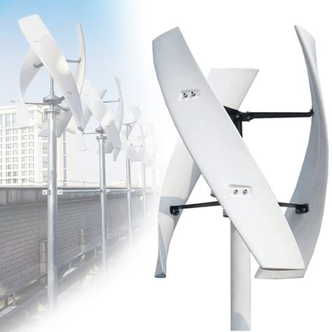 PRICES MAY VARY. ★【Safety Design】The blades of wind turbines adopt a new precision injection molding technology, 3 arc-shaped vertical blades are designed in one piece, there is no risk of blade flying, and the safety factor is greatly improved ★ 【360-degree wind direction available】The vertical wind turbine does not need to track the wind. So it can adapt to all wind directions and speeds. Higher wind utilization efficiency (the higher the installation position, the greater the wind speed) ★【Su Windmill Generator, Vertical Wind Turbine, Wind Power Generator, Provident Living, Magnetic Levitation, Wind Direction, Wind Turbines, Power Generator, Wind Speed