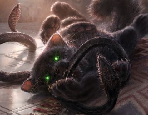 ArtStation - Magic the Gathering: "Displacer Kitten" Displacer Kitten, Displacer Beast, Dungeons And Dragons Memes, Rpg Map, Fantasy Beasts, Gambar Figur, Monster Concept Art, Baldur's Gate, Fantasy Creatures Art