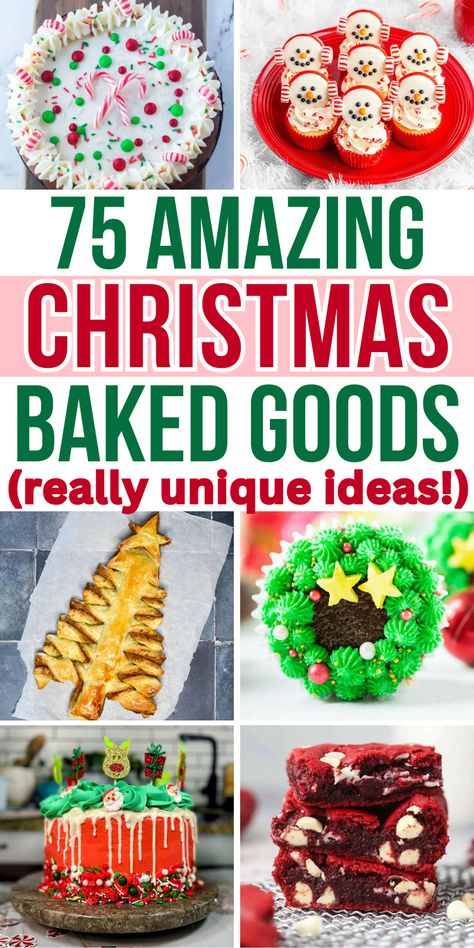 christmas baking party ideas Christmas Party Baked Goods, Holiday Desserts For Gifts, Most Popular Christmas Desserts, Christmas Baking Crafts, Mini Gingerbread Cakes, Christmas Bake Off Ideas Dessert Recipes, Christmas Dessert Pizza, Christmas Recipes For Gifts, Unique Christmas Baking Ideas