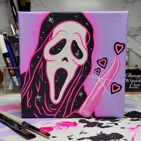 Painting Ideas On Canvas, Scream, Painting Ideas, Acrylic Painting, Purple, Canvas, Art