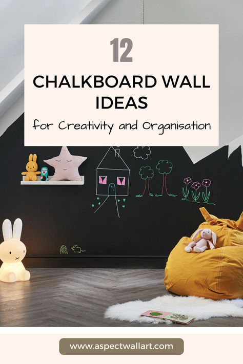 12 Chalkboard Wall Ideas for Creativity and Organisation Chalkboard Office Wall Ideas, Chalk Wall Playroom, Home Chalkboard Ideas, Kids Chalkboard Wall Ideas, Chalkboard Wall Ideas, Chalkboard Wall Kids, Chalkboard Wall Playroom, Chalkboard Walls, Kids Chalkboard