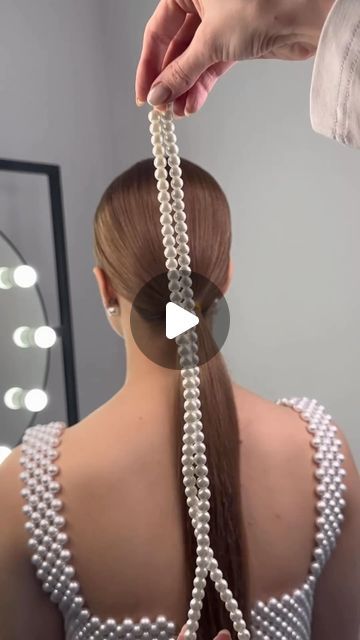 WeddingBazaar Fashion on Instagram: "Cocktail hairstyle with pearls hair accessories 😍 . . Video @nastasya_dan  . . 𝐏.𝐒. 𝐖𝐞 𝐝𝐨𝐧’𝐭 𝐒𝐞𝐥𝐥 𝐎𝐮𝐭𝐟𝐢𝐭𝐬 ✨ Download @weddingbazaarofficial’s free App & explore curated ideas, plan weddings and book vendors all in one place!  #LinkInBio 💕" Cute Pearl Hairstyles, Pearl Bun Hairstyles, Pearl In Hair Hairstyles, Hair Pearls Hairstyles, Cocktail Hairstyle, Pearl Blouse Designs, Bunches Hairstyles, Hairstyles With Pearls, Bun With Pearls