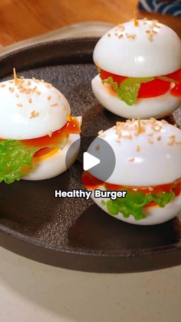 Egg Burger Recipe, Fried Egg Burger, Healthy Burgers, Egg Burger, Healthy Burger, Healthy Eggs, Appetizers Easy Finger Food, January 7, Burger Recipes