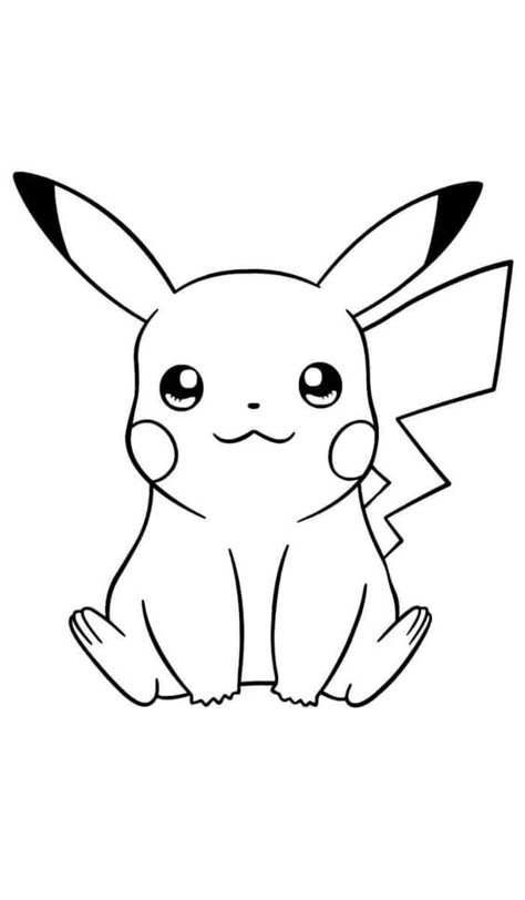 Pokemon 200, Pintu Interior, Pikachu Drawing, Pikachu Coloring Page, Disney Character Drawings, Cartoon Drawings Disney, Pokemon Sketch, Easy Cartoon, Baby Animal Drawings