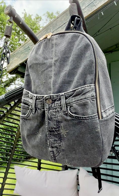 Weekend Backpack, Mochila Jeans, Recycled Denim Bags, Recycled Jeans Bag, Denim Bag Diy, Jeans Backpack, Jean Purses, Handmade Fabric Bags, Upcycled Jeans