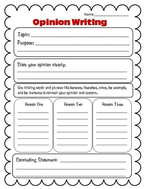 Free Printable Graphic Organizers for Opinion Writing by Genia Connell Opinion Writing Topics, Opinion Writing Template, Essay Planning, Opinion Writing Graphic Organizer, Writing Graphic Organizers, Opinion Essay, Writing Paper Template, 2nd Grade Writing, Writing Topics