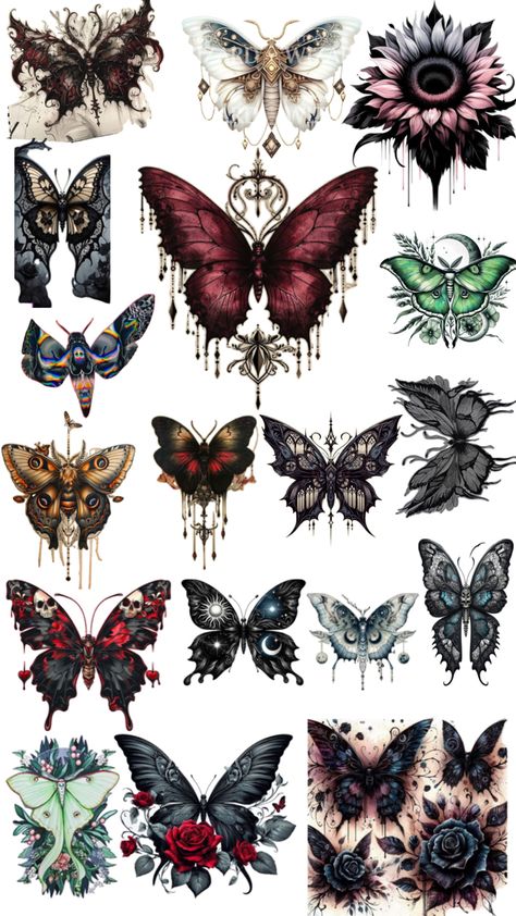 Gothic moths and butterflies Moths And Butterflies, Moth, Butterflies