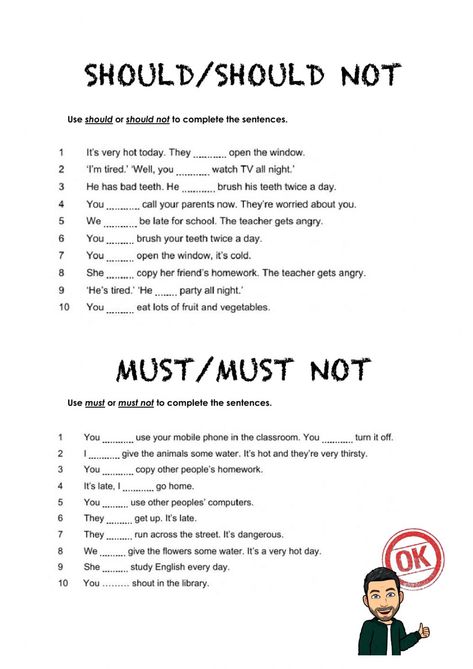 Modal verbs online worksheet for Sexto de Primaria. You can do the exercises online or download the worksheet as pdf. Verbs For Kids, English Conversation For Kids, English Conversation Learning, Modal Verbs, Materi Bahasa Inggris, English Activities For Kids, English Exercises, Verb Worksheets, English Grammar Worksheets