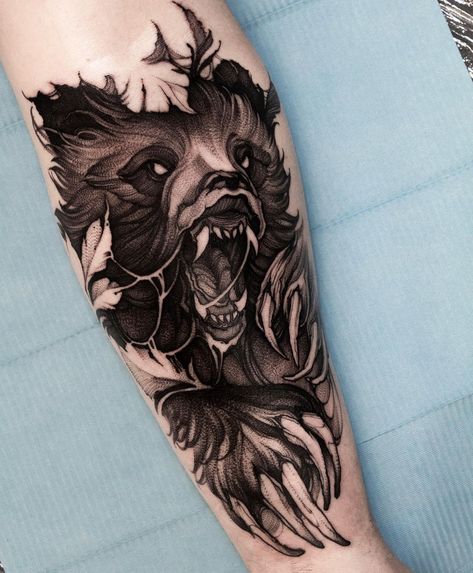 Bear Blackwork Tattoo, Dark Bear Tattoo, Gothic Bear Tattoo, Creepy Bear Tattoo, Norse Bear Tattoo, Blackwork Animal Tattoo, Bear Tattoos For Men Forearm, Dark Tattoos For Men Creepy, Tattoos For Men Forearm