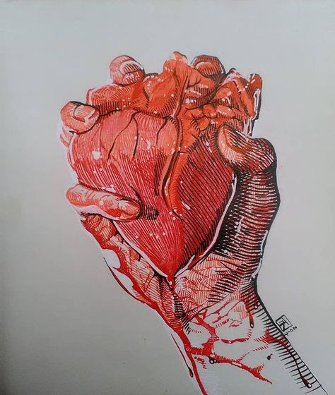 Squeezing Heart Drawing, Hand Squeezing Heart, Hand Squeezing Heart Drawing, Squeezing Heart, Heart Drawing, Image Types, Art Reference, Abstract Artwork, Google Search