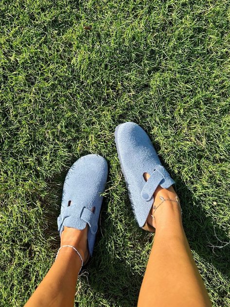 I’m in love with my Blue Birkenstock Boston clogs! Follow my shop @hanna_noellee on the @shop.LTK app to shop this post and get my exclusive app-only content! #liketkit #LTKShoeCrush #LTKStyleTip @shop.ltk Blue Boston Birkenstocks Outfit, Blue Birkenstocks, Bright Clothes, Birkenstock Boston Clogs, Boston Soft Footbed, Birkenstock Clogs, Birkenstock Outfit, Boston Clogs, Bright Outfits