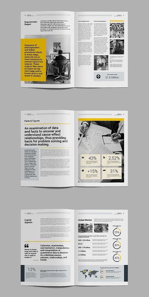 Editorial Design Layouts, Annual Report Layout, Design De Configuration, Mise En Page Web, Layout Editorial, Report Layout, Mises En Page Design Graphique, Magazine Layout Inspiration, Annual Report Template