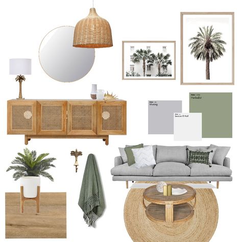 Japandi Art Deco Interiors, Coastal Luxe Living Room, Coastal Luxe Interiors Living Room, Coastal Boho Mood Board, Boho Interior Mood Board, Natural Interior Design Living Room, Modern Coastal Living Room Mood Board, Interior Design Boho Modern, Furniture Mood Board Inspiration