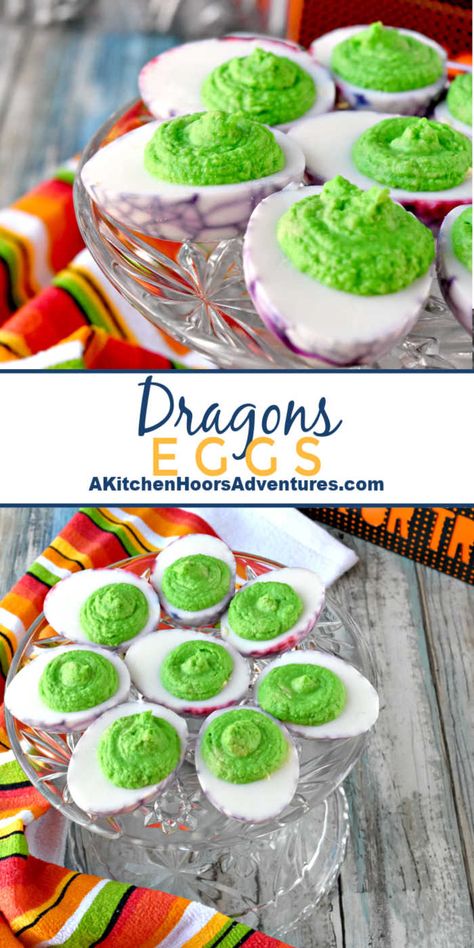 Dragons Eggs – A Kitchen Hoor's Adventures Harry Potter Deviled Eggs, Deviled Eggs Ideas, Simple Deviled Eggs, Easter Chick Deviled Eggs, Deviled Eggs With Relish, Avocado Deviled Eggs Recipe, Halloween Deviled Eggs, Perfect Deviled Eggs, Devilled Eggs Recipe Best