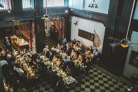 15 Relaxed Restaurant Weddings That Will Make You Want to Have One (Plus Some Great Advice for When You Do) Small Bar Wedding, Wedding Ceremony Restaurant, Chic Restaurant Wedding, Steakhouse Wedding Reception, Cafe Wedding Reception, Brooklyn Restaurant Wedding, Wedding In Restaurant Ideas, Wedding At A Restaurant, Small Restaurant Wedding Reception