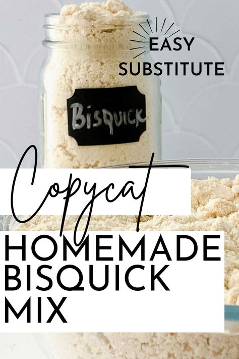 Copycat Bisquick Mix Recipe, Bisquick Box Recipes, Biscuit Mix Recipe Bisquick, Diy Bisquick Mix Recipes, Bisquick Copycat Recipe, Home Made Bisquick, Homemade Bisquick Mix Recipe, Mushrooms Dishes, Bisquick Substitute