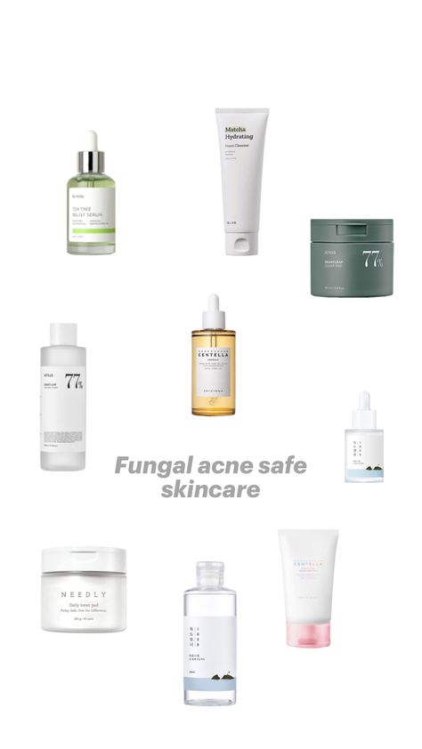 Korean skincare, fungal acne skincare, k-beauty, skincare, fungal acne korean skincare, skincare for fungal acne, yesstyle skincare, skin1004, round lab, skincare products Best Skincare Brands, Face Acne Treatment, Oily Skin Remedy, Fungal Acne, Clear Healthy Skin, Face Care Tips, Acne Skincare Routine, Skincare Brands, The Best Skincare