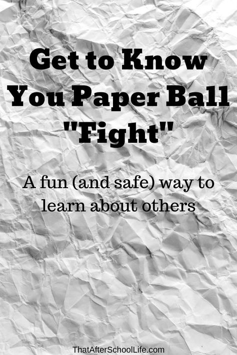 Paper Ball, Activity Day Girls, Get To Know You Activities, Yw Activities, Youth Games, Youth Group Games, Church Youth, Young Women Activities, Primary Activities