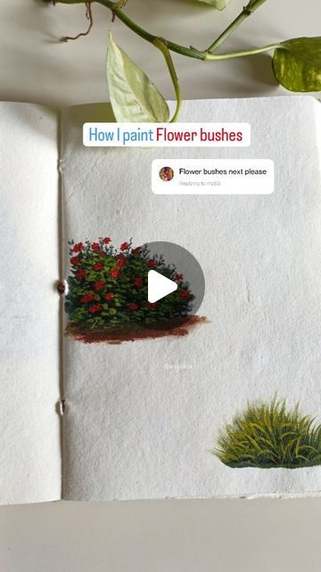 305K views · 40K likes | ART | ALINA on Instagram: "What's next you all? Drop your comments.
.
.

.

.

. 

.

#arttutorial#howto #easyart #flowerpaintings
#artlearner
Art tutorial, tutorial for beginners, beginner art, painting greens, painting grass, bushes, how to paint, painting flowers" Bush Drawing Tutorial, Bush With Flowers Painting, Bush Painting Tutorial, How To Paint A Bush, Greens Painting, Grass Bushes, Bush Drawing, Painting Grass, Grass Painting