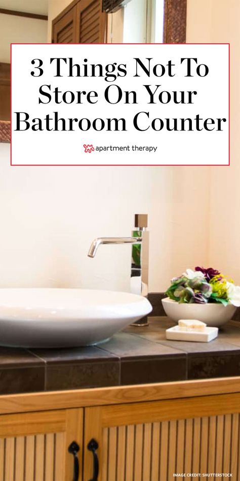 3 Things You Don’t Need on Your Bathroom Counter, According to Home Stagers Bath Organization Ideas, Sink Ideas Bathroom, Storage Ideas For Small Bathrooms, Bathroom Counter Ideas, Bathroom Organization Countertop, Bathroom Sink Ideas, Counter Bathroom, Bathroom Counter Organization, Bathroom Sink Design