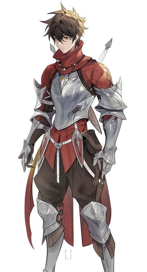 Mannequin Character Design, Mage Armor Art, Knight Drawing Character Design, Red Armor Knight, Knight Armor Reference Drawing, Dnd Halberd, Dnd Knight Character Design, Male Fantasy Armor, Sci Fi Character Design Male Concept Art