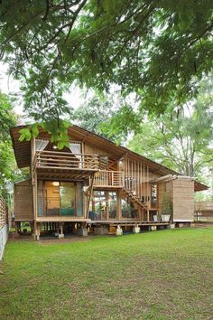 A Bamboo House Embraced by Nature