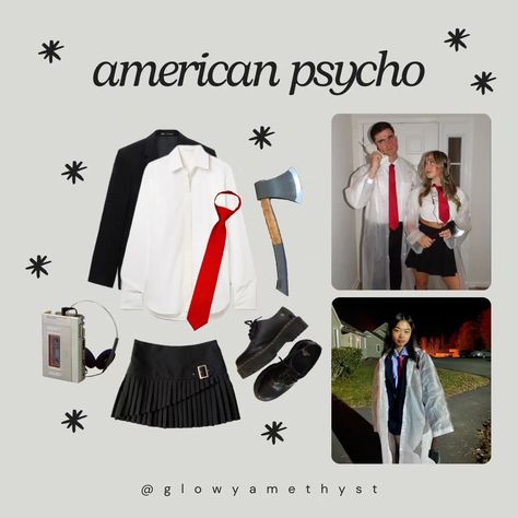 Channel the chilling intensity of American Psycho this Halloween with this bold costume! 🔪✨ Whether you're going for dark and stylish or straight-up terrifying, this look will turn heads. Complete the vibe with some classic Doc Martens—link in bio for the perfect pair!  Check out more inspo on Instagram: @glowyamethyst 🖤 #HalloweenCostume #AmericanPsycho  #Halloween2024  #CosplayInspo #IconicLooks #DiyCostume #DocMartensStyle #DarkAndEdgy #HalloweenInspo #CostumeIdeas  #PsychologicalThriller Shameless Halloween Costume, Shameless Halloween, Niche Costumes, Classic Doc Martens, Doc Martens Style, Autumn Halloween, Halloween Inspo, Winona Ryder, Halloween Costume Ideas