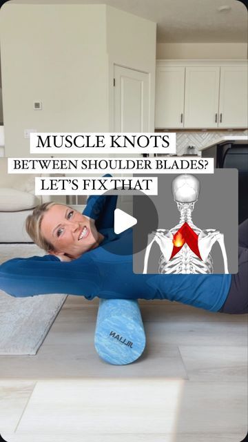 Kristen Bos | Doctor of Physical Therapy on Instagram: "Sick of muscle knots between your shoulder blades that just WON’T go away? 🔥 😣   LETS FIX THAT 👏🏻   It can be hard to find a stretch that really addresses the top layer of muscles and the deep muscles in that area as well, which leads to only partial or temporary relief.  The breathing component of this exercise is key to really get those deep muscles a break and the stretch that they are craving.   Comment below if you struggle with this pain point, and I’ll create more videos to help! ☺️👏🏻💪🏻  #neckpain #muscleknot #muscletension #neckmobility #stretch #shoulderpain #thoracicpain #neckstretch #breathing #mobility #mobilityexercises #physicaltherapy #choosept #pt #physiotherapy #movement   Disclaimer: this is not medical advic Muscle Knots In Shoulder Blades, Neck Shoulder Pain Relief, Shoulder Knot Relief, Trapped Wind Relief, Strained Muscle Relief, Muscle Spasms Relief, Shoulder Blade Muscles, Upper Back Muscles, Therapy Exercises