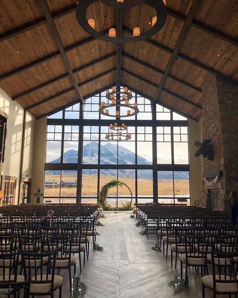 Sage Lodge - Pray, MT - Wedding Venue Rustic Wedding Locations, Mountain Venue Wedding, Mountain Chapel Wedding, Wedding Venue Design Ideas, Lodge Wedding Venues, Wedding Venue Design Plans, Wedding Venue Farm, Farm Wedding Venue Ideas, Modern Barn Wedding Venue Ideas