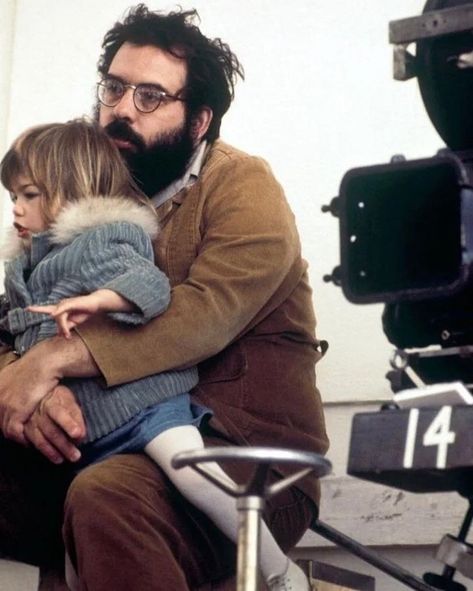 Francis Ford Coppola with Sofia Coppola on the set of The Godfather: Part II (1974) ❤️ #cinema #movies #actors #cinema #hollywood Francis Coppola, The Godfather Part Ii, Francis Ford Coppola, Cinema Movies, Sofia Coppola, The Godfather, Sofia, Hollywood, Ford