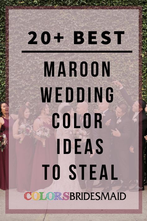 Top 40+ Wedding Colors for All Seasons and Colors - ColorsBridesmaid Groom Suit Maroon, Light Pink Flowers Wedding, Black And Maroon Wedding, Bridesmaid Dresses Maroon, Maroon Wedding Theme, February Wedding Colors, Maroon Wedding Colors, August Wedding Colors, Dusty Rose Wedding Colors